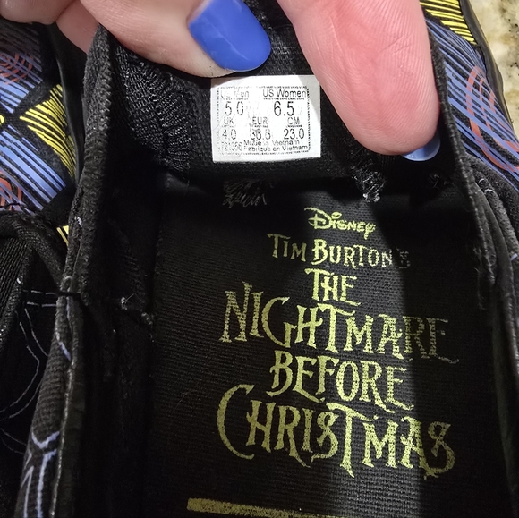 Vans Disney X Nightmare Before Christmas Oogie Boogie slip on sneakers shoes 6.5 - Picture 6 of 6